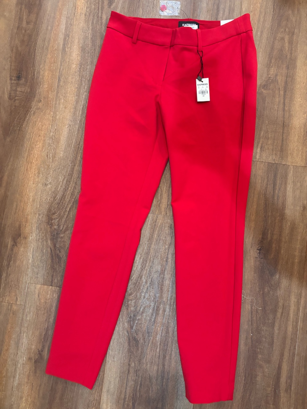 Express Skinny Mid Rise Pants -Sz 4 (Red )